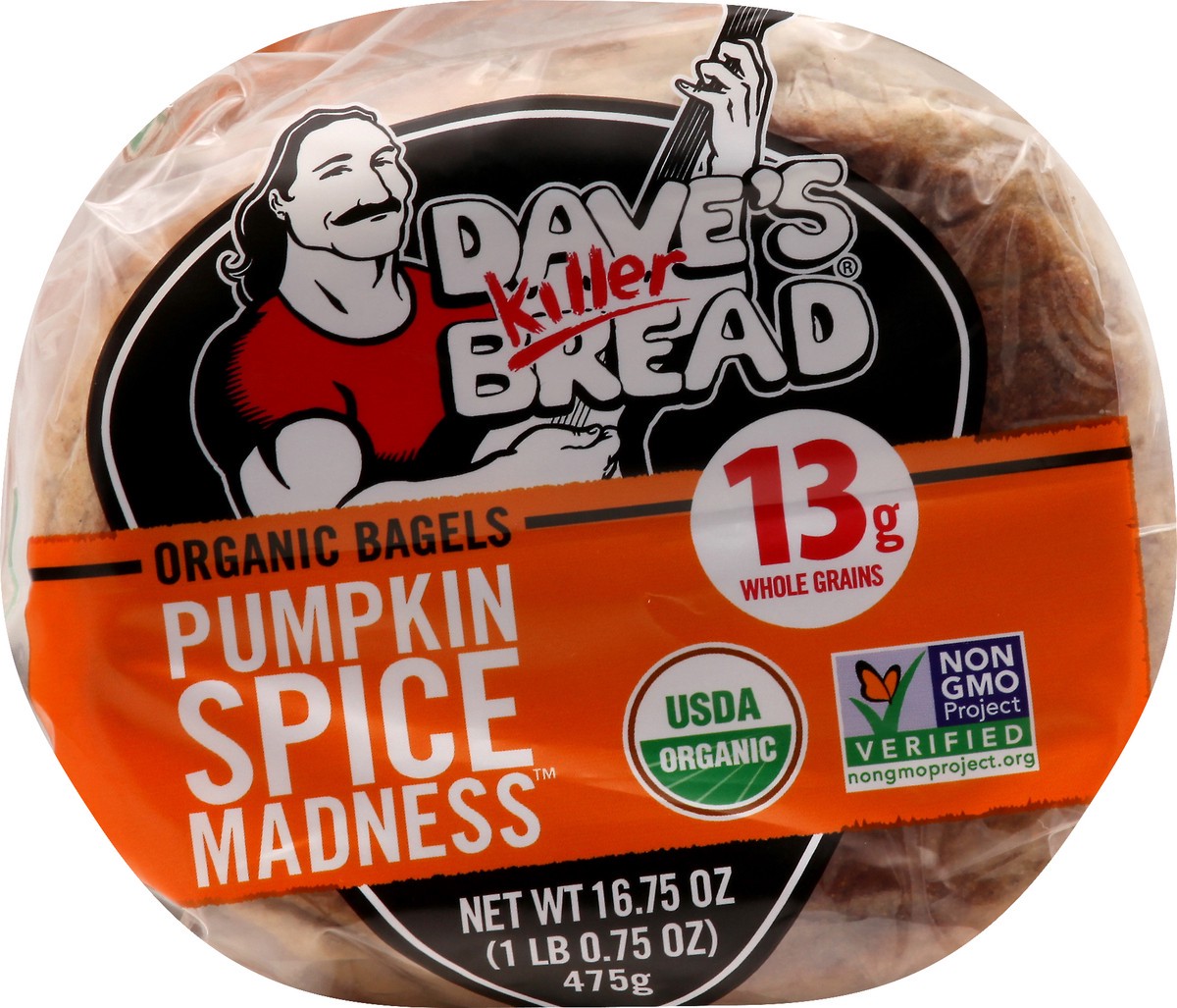slide 6 of 8, Dave's Killer Bread Pumpkin Spice Madness Organic Bagels, 16.75 oz