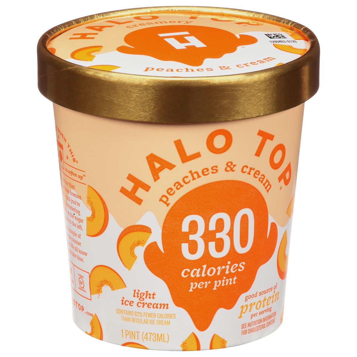 slide 3 of 11, Halo Top Peaches and Cream Light Ice Cream Pint, 16 fl oz, 1 pint