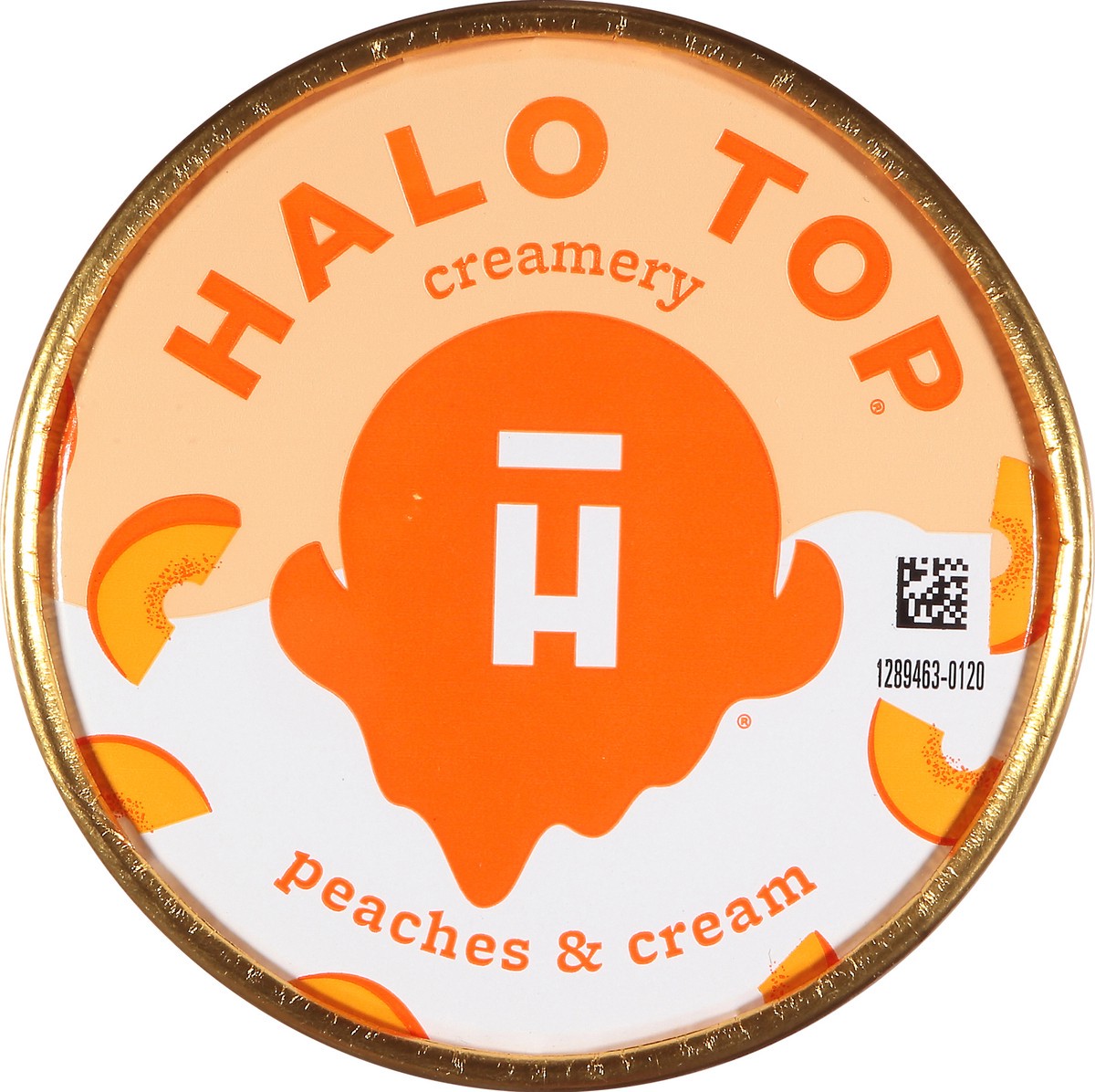 slide 11 of 11, Halo Top Peaches and Cream Light Ice Cream Pint, 16 fl oz, 1 pint