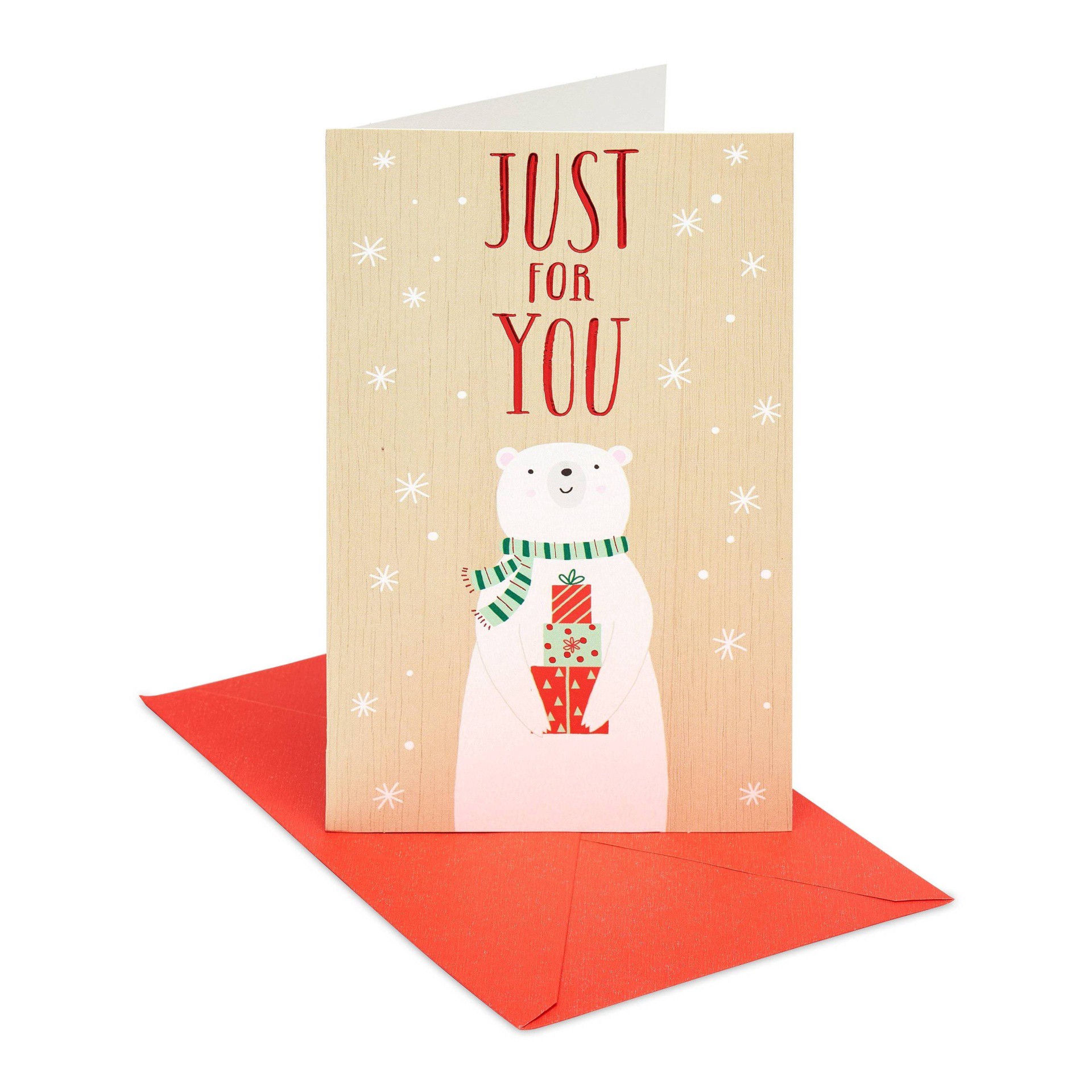 slide 1 of 6, American Greetings Christmas Card (Polar Bear), 1 ct