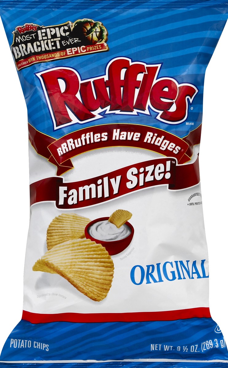 slide 5 of 5, Ruffles Family Size Original Potato Chips, 9.5 oz