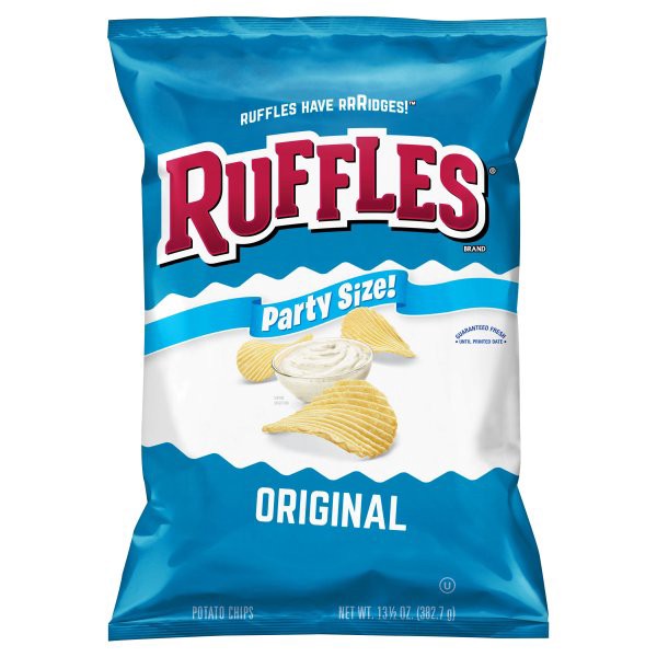 slide 1 of 5, Ruffles Family Size Original Potato Chips, 9.5 oz