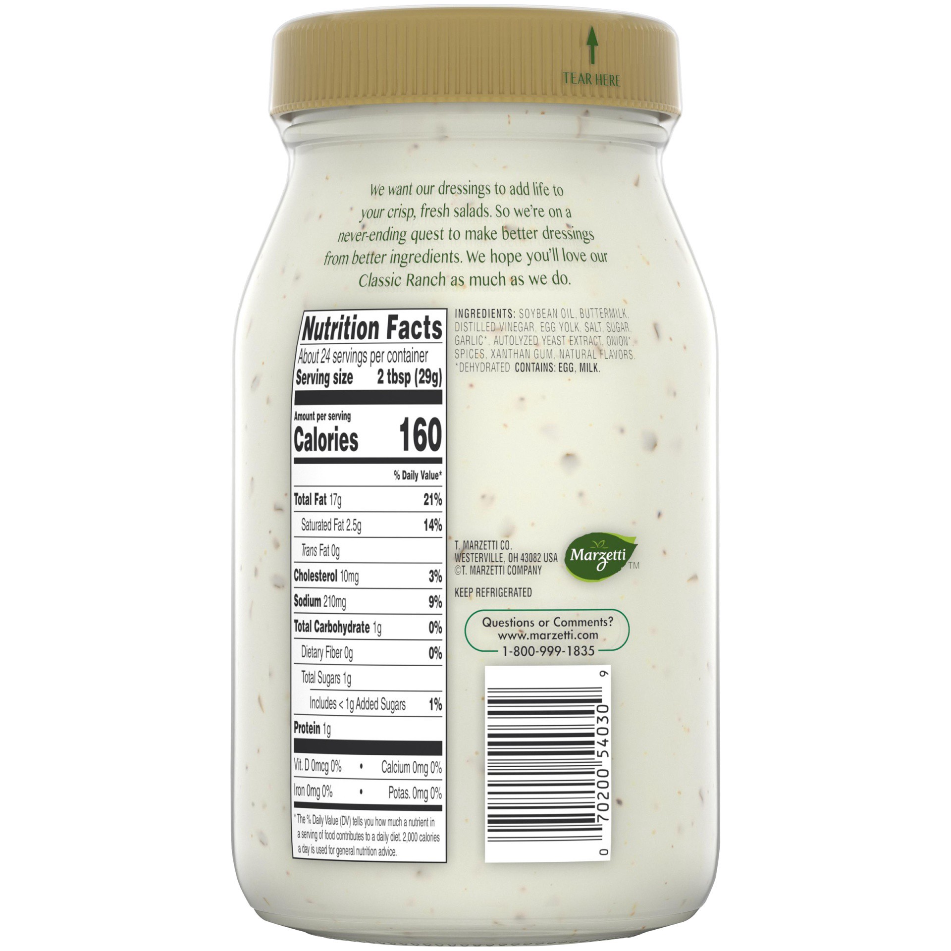 slide 5 of 6, Marzetti Classic Ranch Dressing, 24 oz