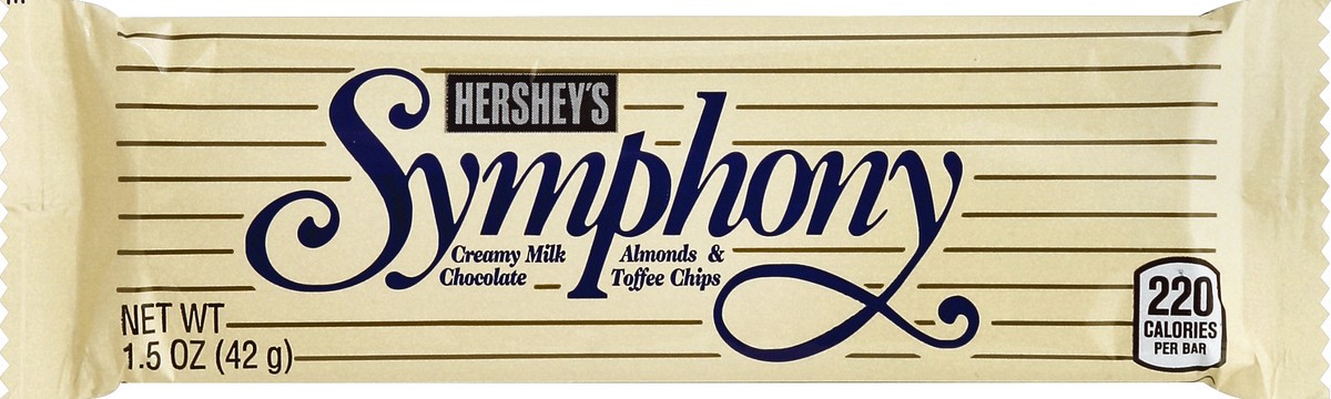 slide 4 of 5, Symphony Milk Chocolate With Almonds & Toffee Bar, 1.5 oz