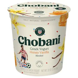 Chobani Yogurt, Reduced Fat, Greek, Honey Vanilla, Blended