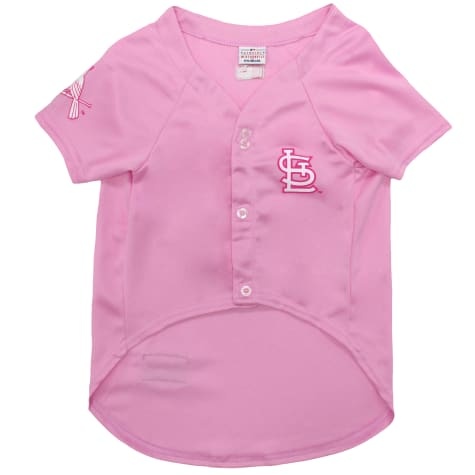 slide 1 of 1, Pets First St. Louis Cardinals Pink Jersey, LG