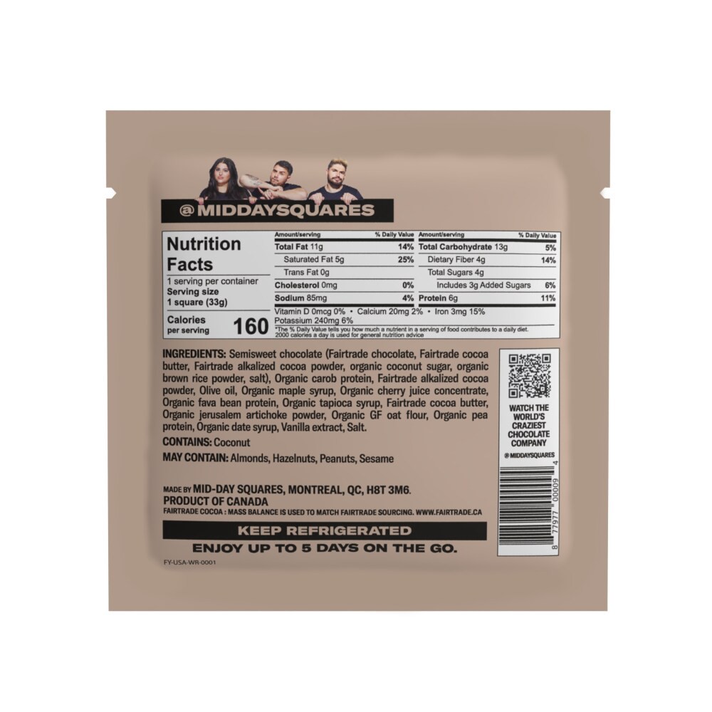 slide 1 of 1, Mid Day Squares Bar Brownie Batter, 1 ct