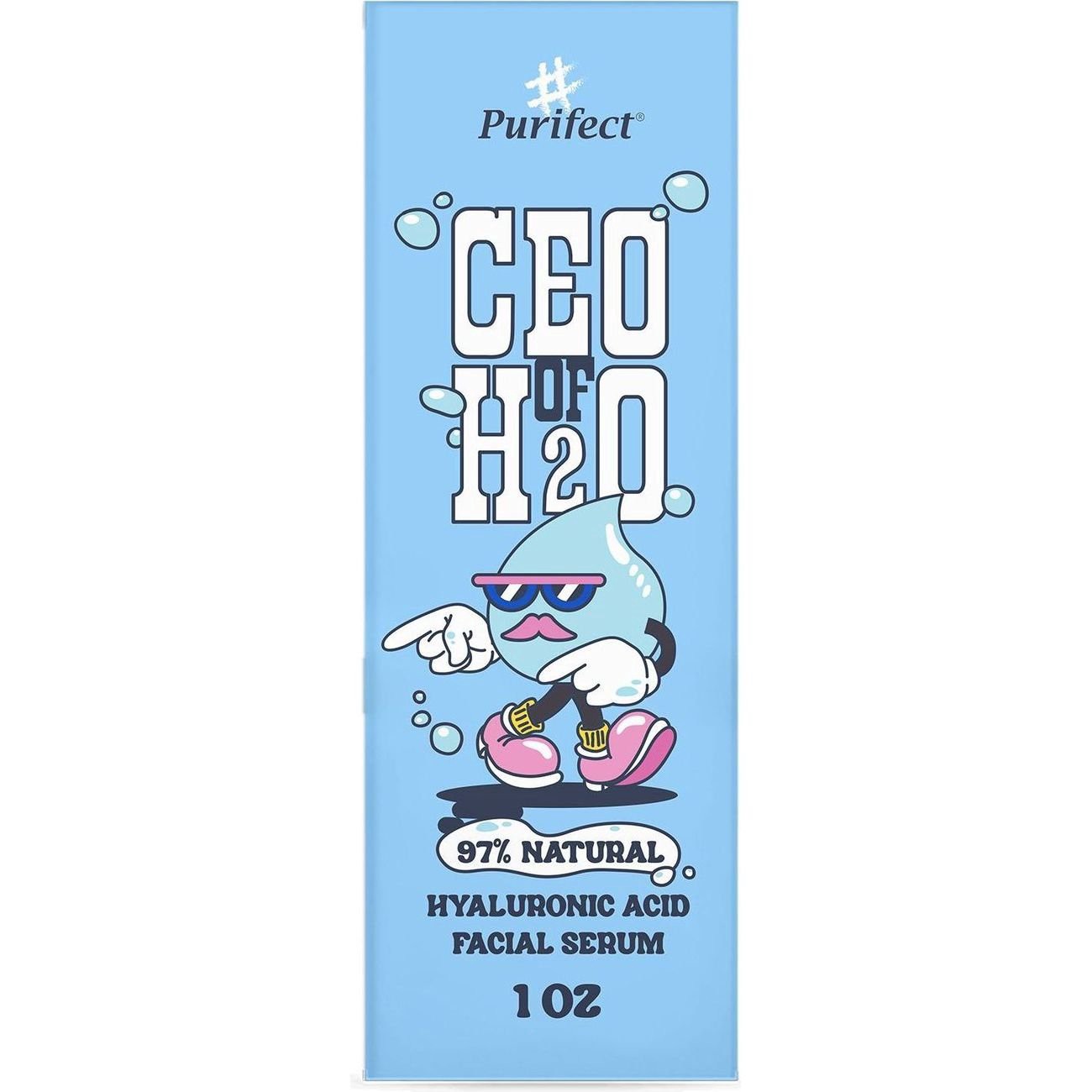 slide 1 of 1, Purifect CEO of H2O Natural Hyaluronic Acid Facial Serum, 21 ct
