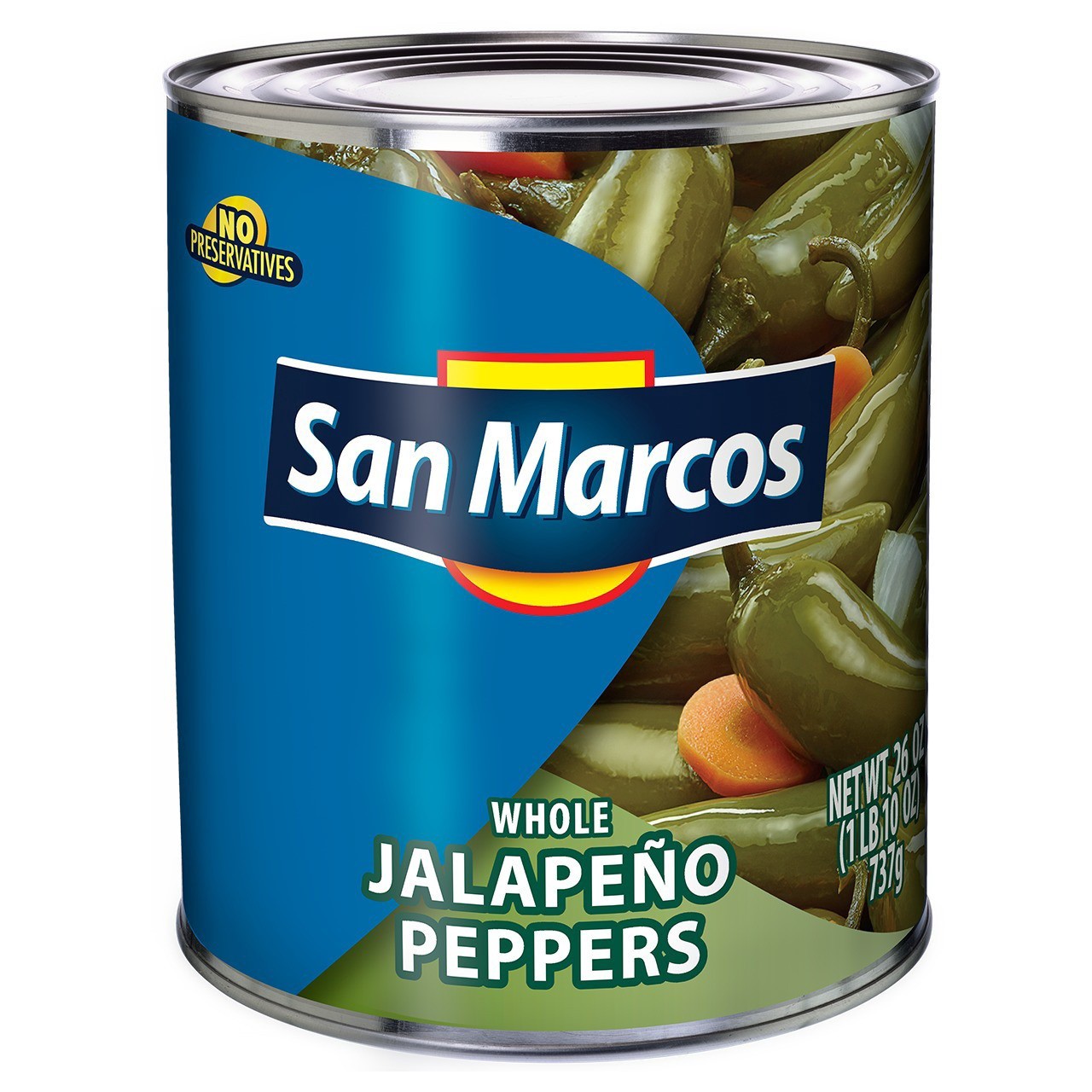 slide 1 of 3, San Marcos Whole Jalapeno Peppers 26 oz, 26 oz