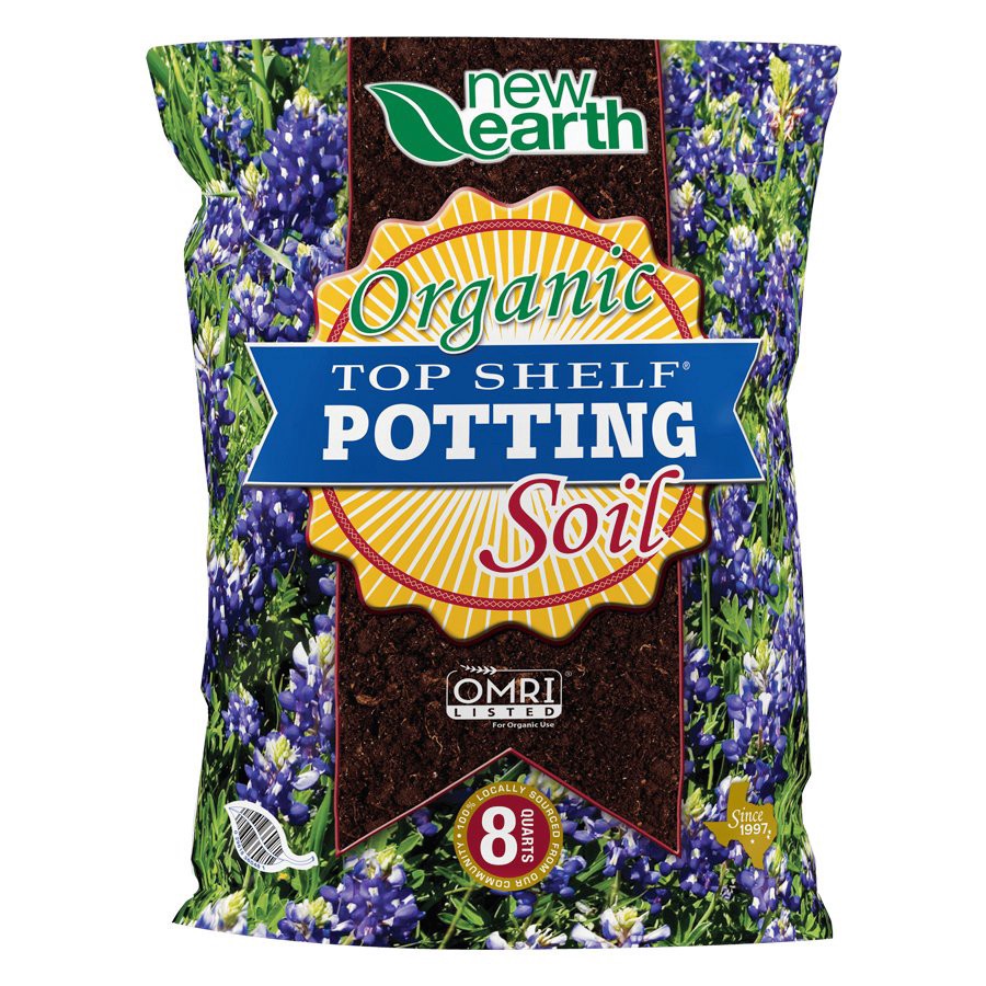 slide 1 of 1, New Earth Top Shelf Potting Soil, 8 qt