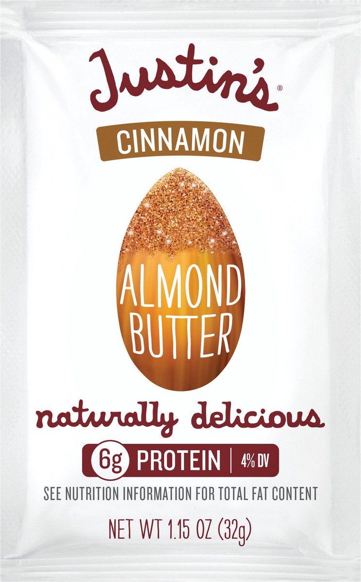 slide 3 of 10, Justin's Cinnamon Almond Butter - 1.15 oz, 1.15 oz