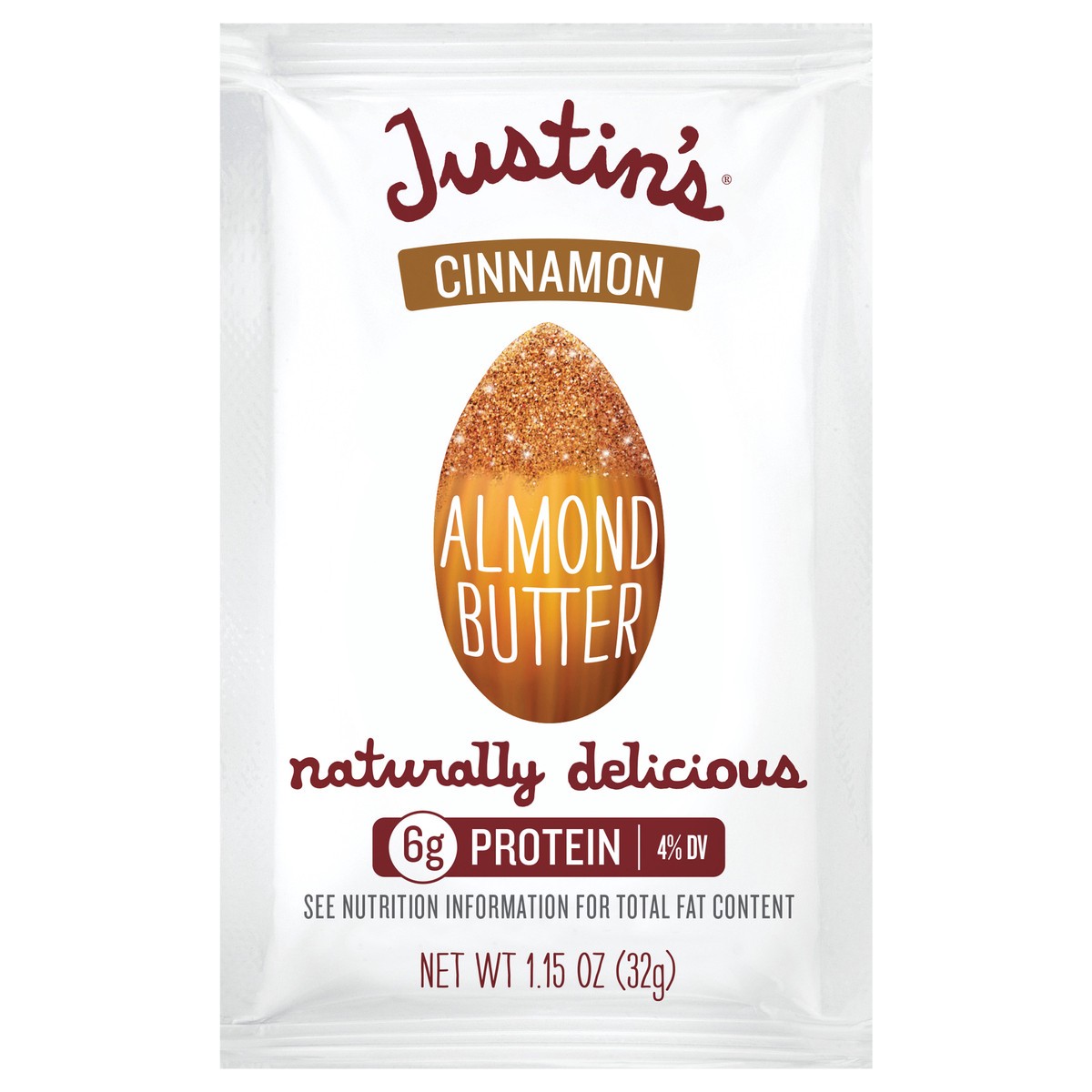 slide 1 of 10, Justin's Cinnamon Almond Butter - 1.15 oz, 1.15 oz