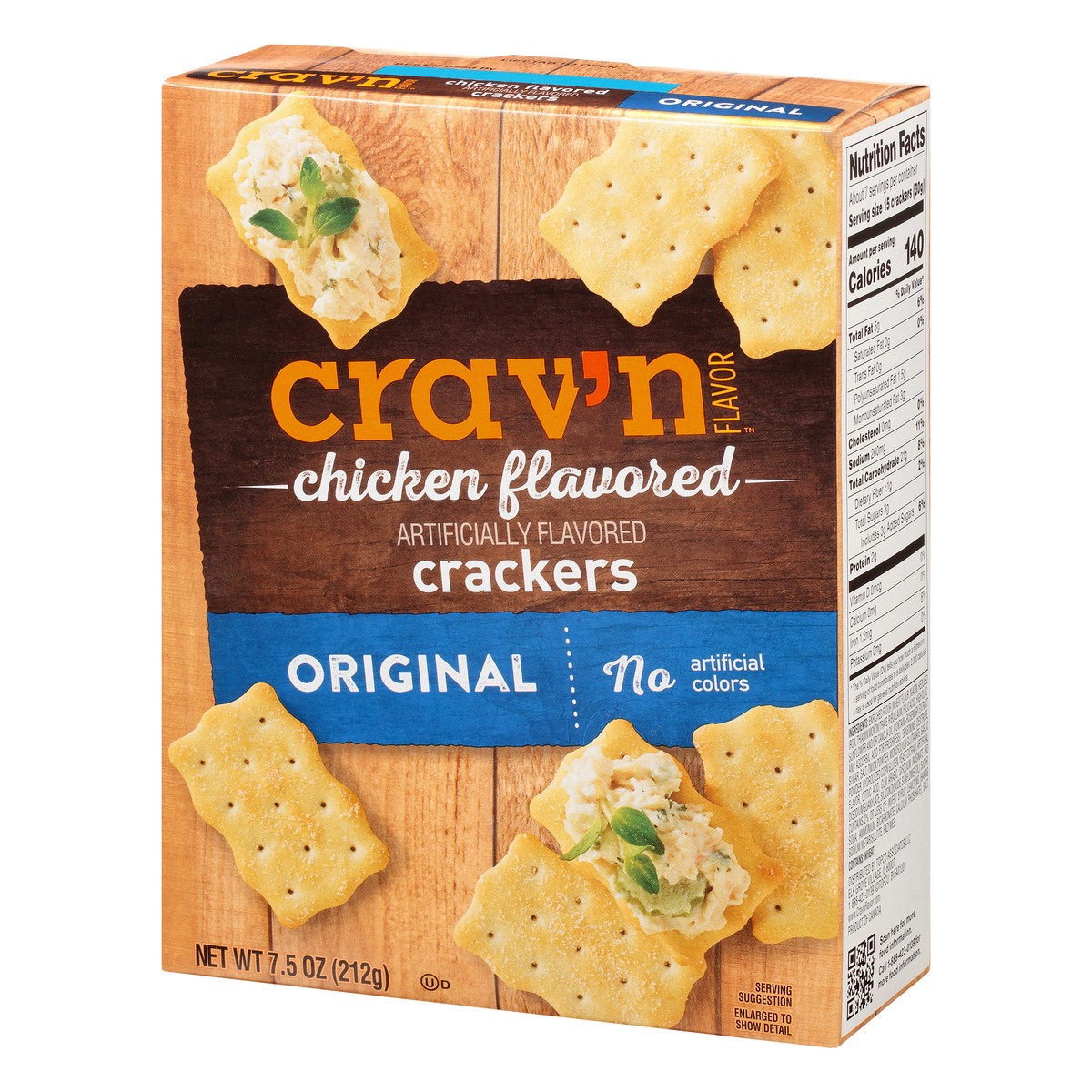 slide 6 of 9, Crav'n Flavor Original Chicken Flavored Crackers 7.5 oz, 7.5 oz