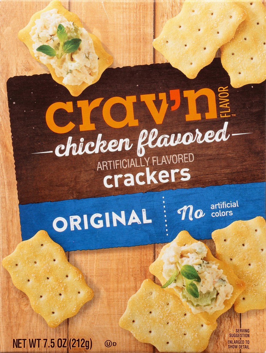 slide 5 of 9, Crav'n Flavor Original Chicken Flavored Crackers 7.5 oz, 7.5 oz