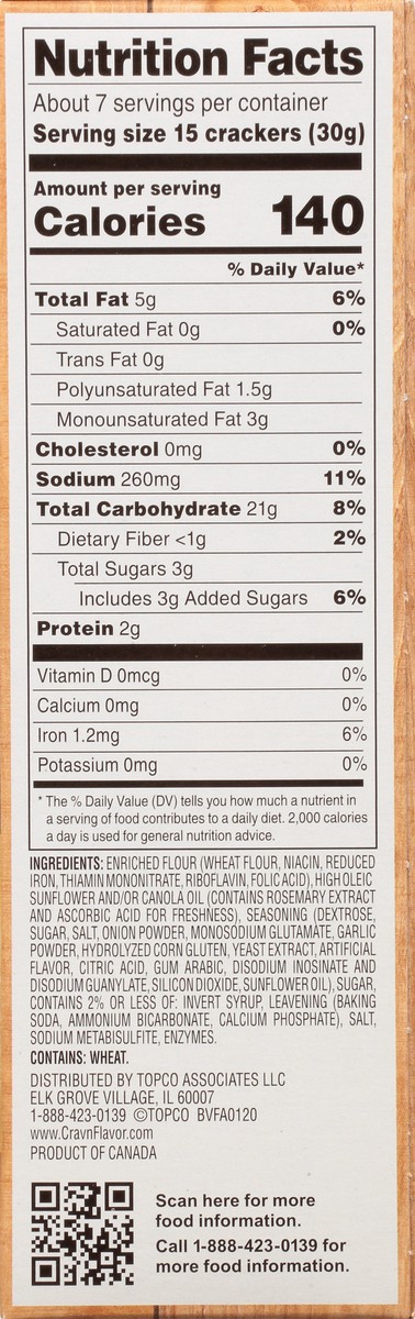 slide 4 of 9, Crav'n Flavor Original Chicken Flavored Crackers 7.5 oz, 7.5 oz