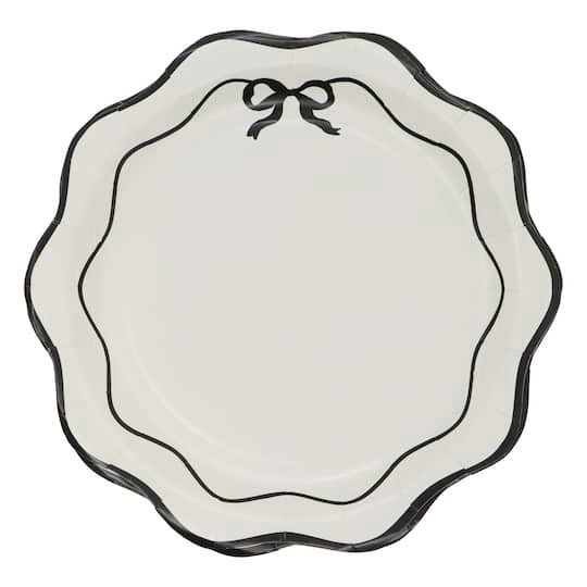 slide 1 of 2, 9" Scalloped Bow Paper Dinner Plates, 8ct. By Celebrate It, 8 ct