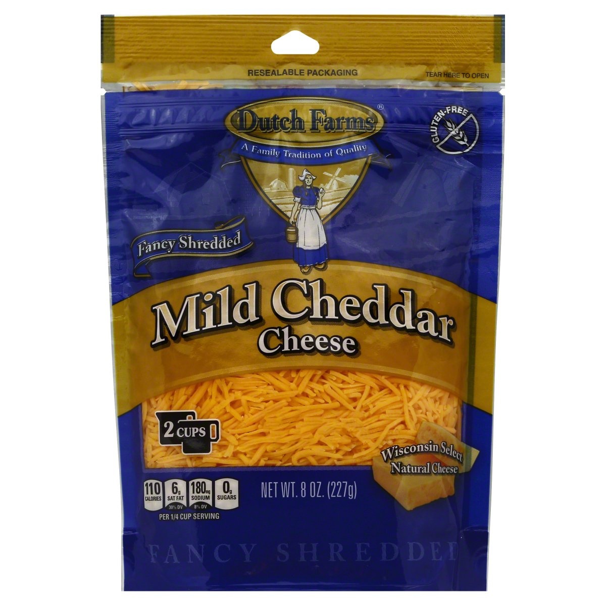 slide 1 of 3, Dutch Farms Fancy Shredded Mild Cheddar Cheese, 8 oz