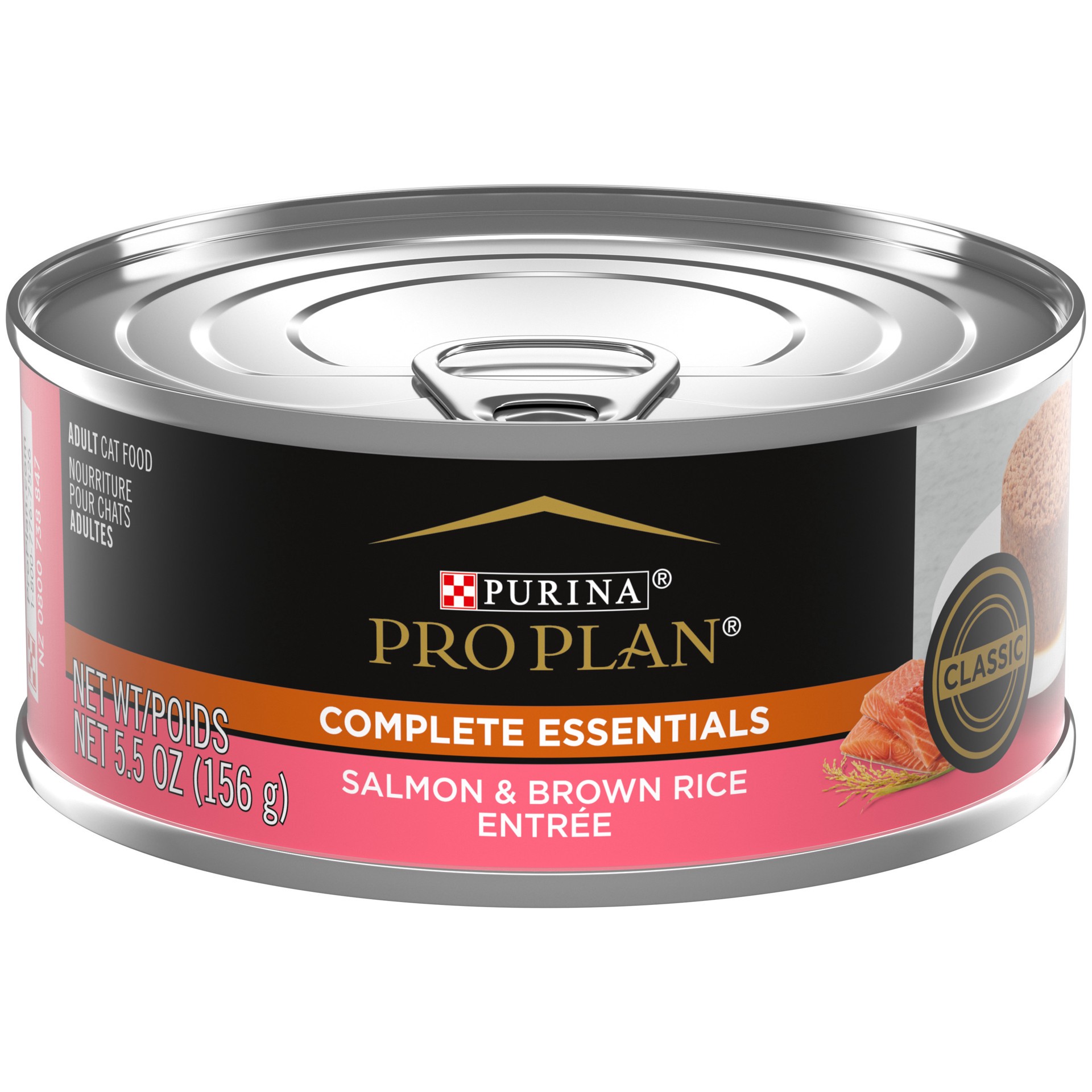 slide 1 of 6, Pro Plan Purina Pro Plan Pate Wet Cat Food, COMPLETE ESSENTIALS Salmon & Brown Rice Entree, 5.5 oz