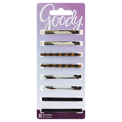 slide 1 of 1, Goody Barrette Classics Patterned Stay Tight, 8 ct