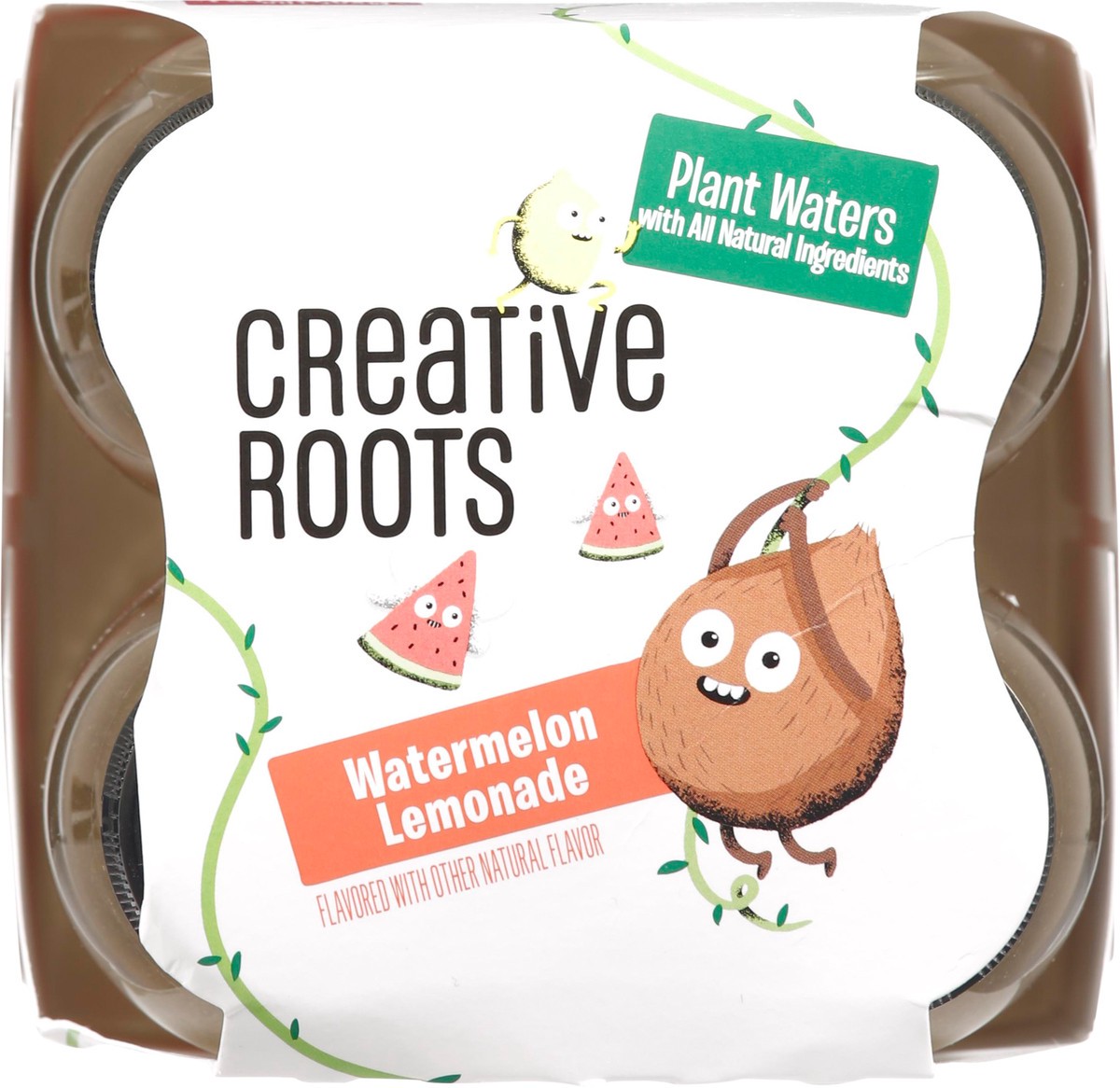 slide 2 of 9, Creative Roots Watermelon Lemonade Naturally Flavored Coconut Water Beverage, 4 ct Pack, 8.5 fl oz Bottles, 4 ct, 8.5 fl oz