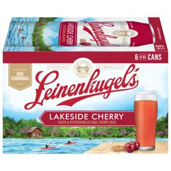 Leinenkugel's Lakeside Cherry Lager Craft Beer 4.4% ABV, 6 Pack, 12.0 fl oz Cans