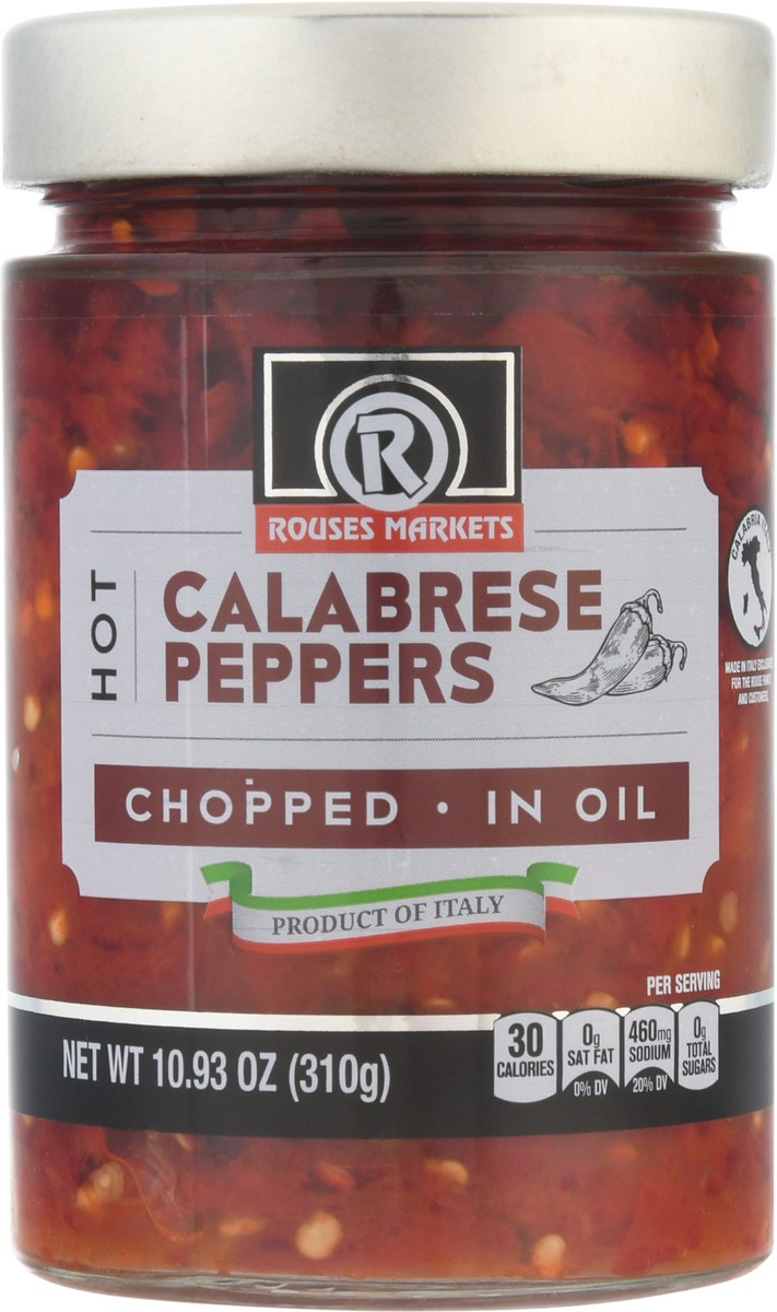 slide 2 of 14, Rouses Markets Hot Chopped Calabrese Peppers 10.93 oz, 10.93 oz