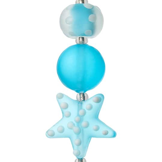 slide 1 of 3, Aqua Glass Starfish Mix Beads By Bead Landing, 9mm-24mm
