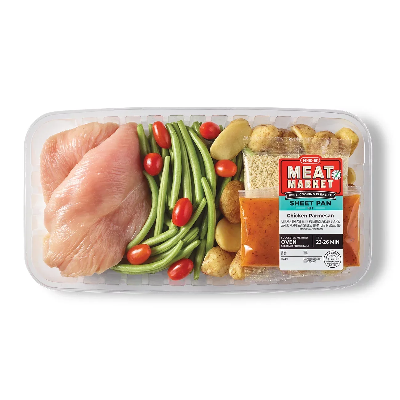 slide 1 of 1, H-E-B Meat Market Sheet Pan Kit - Chicken Parmesan, per lb