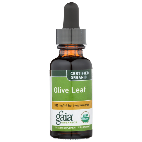 slide 1 of 1, Gaia Herbs Olive Leaf Certified Organic Extract, 1 oz
