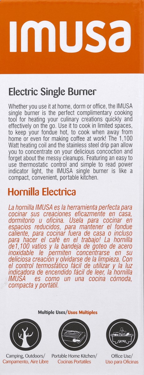 slide 3 of 5, IMUSA Electric Burner Single, 1 ct