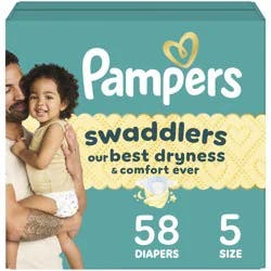 Pampers Swaddlers Active Baby Diapers, Size 5, 58 Count