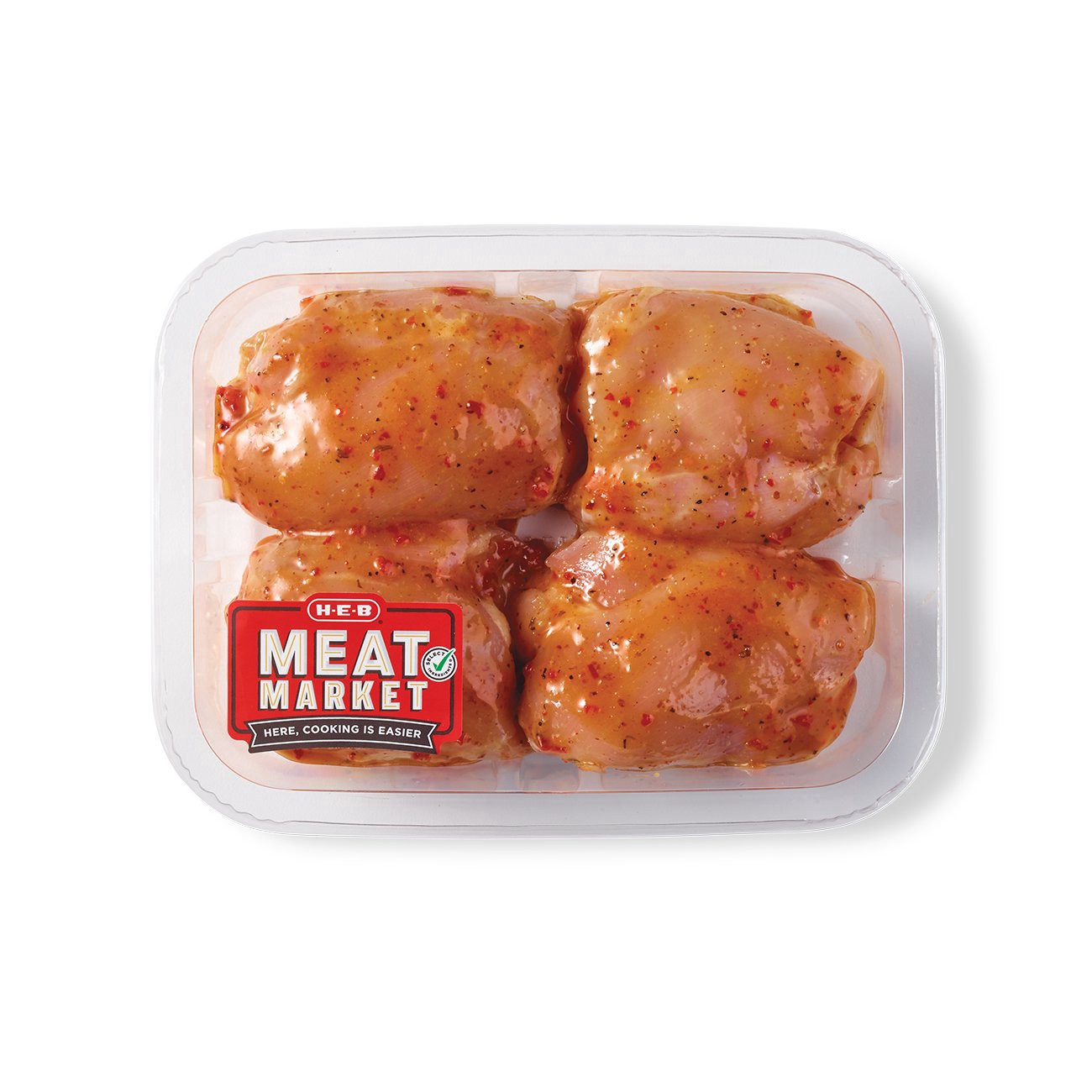 slide 1 of 1, H-E-B Meat Market Marinated Boneless Chicken Thighs – Honey Garlic, per lb