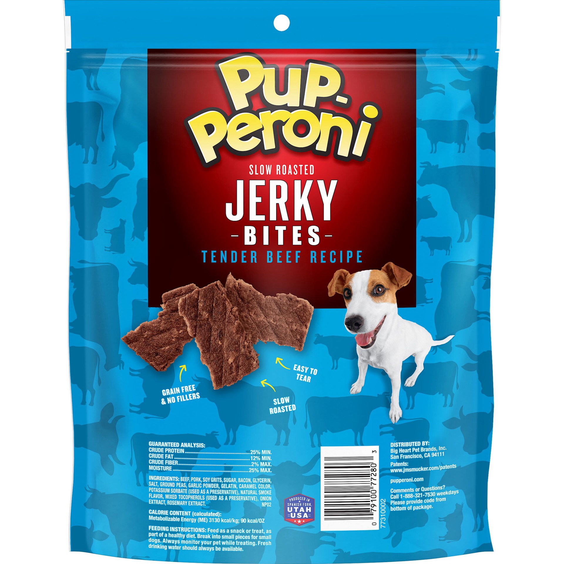 slide 3 of 4, Pup-Peroni Jerky Bites, Tender Beef Recipe, Grain-Free Dog Treats, 20-Ounce, 20 oz