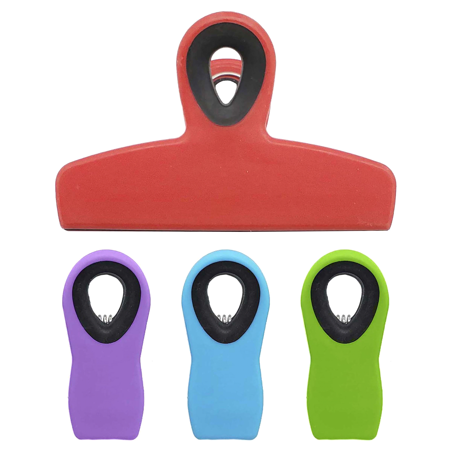 KOLORAE Soft Grip Bag Clips- Set Of 4