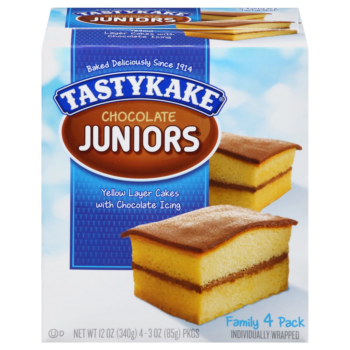 slide 1 of 8, Tastykake Chocolate Junior Layer Cakes - 4ct/12oz, 4 ct; 12 oz