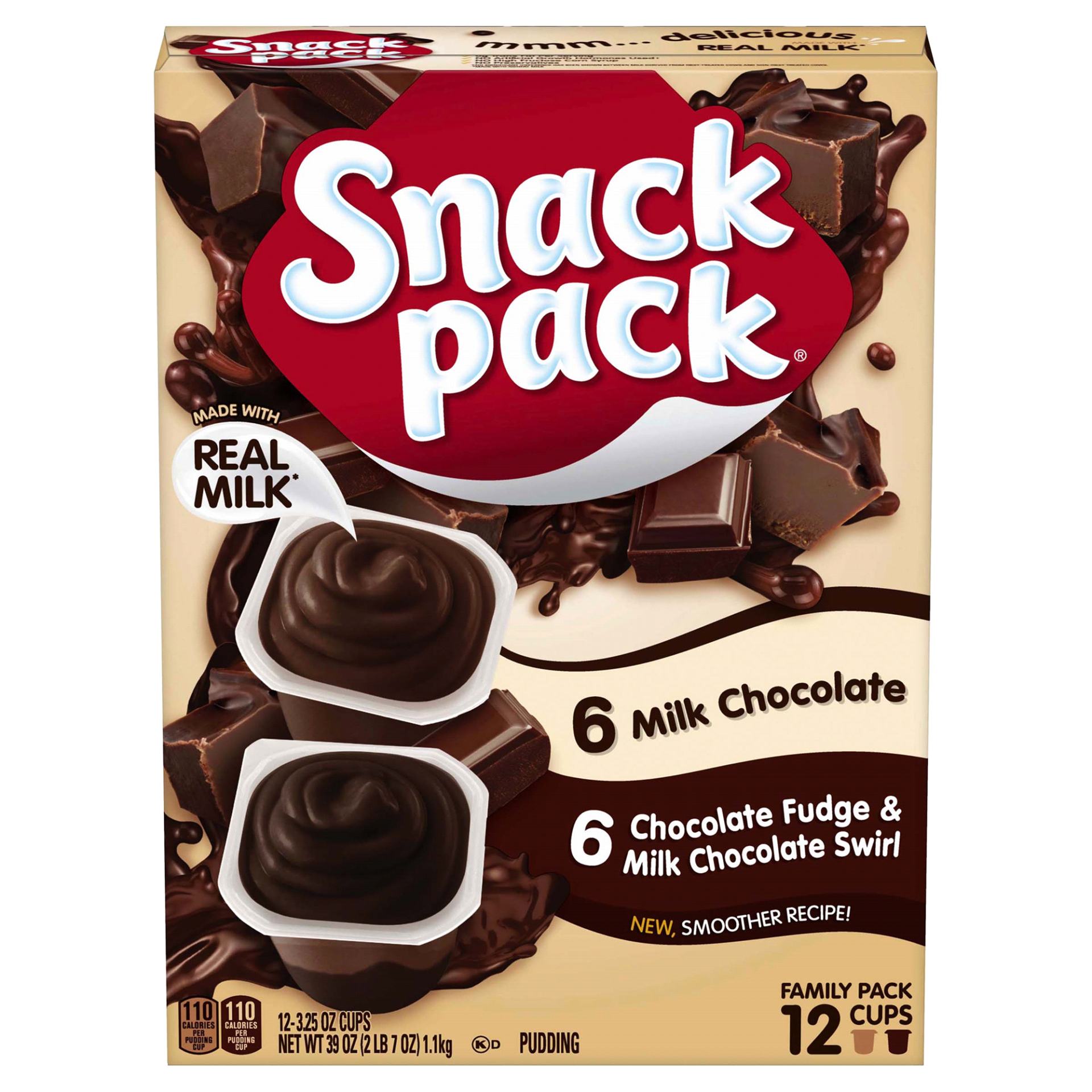 slide 1 of 1, Hunt's Snack Pack Chocolate Lovers Pudding Family Pack, 12 ct