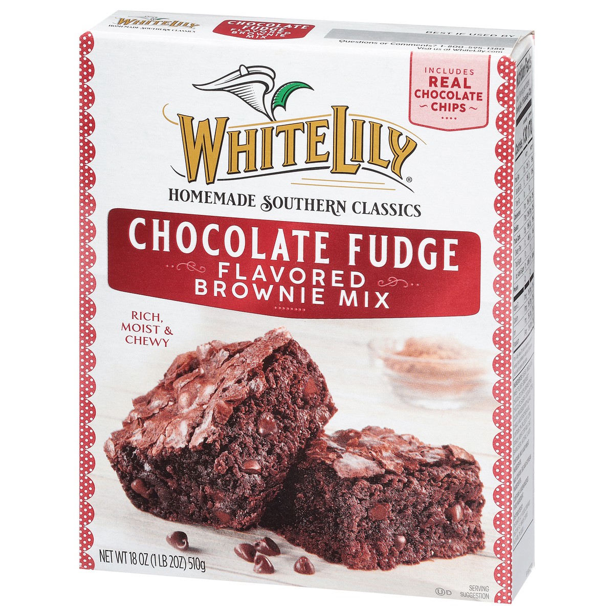 slide 3 of 9, White Lily Chocolate Fudge Brownie Mix, 18 Oz Box, 18 oz