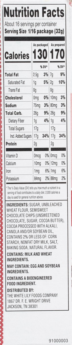slide 6 of 9, White Lily Chocolate Fudge Brownie Mix, 18 Oz Box, 18 oz