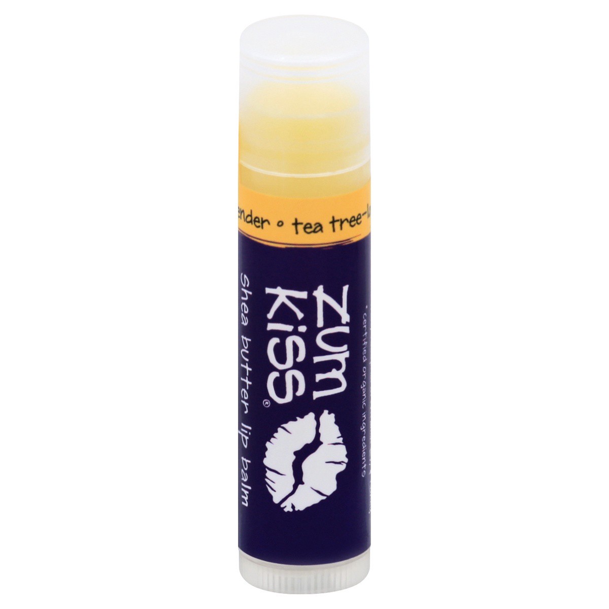 slide 1 of 2, Zum Kiss Tea Tree-Lavender Lip Balm, 0.15 oz