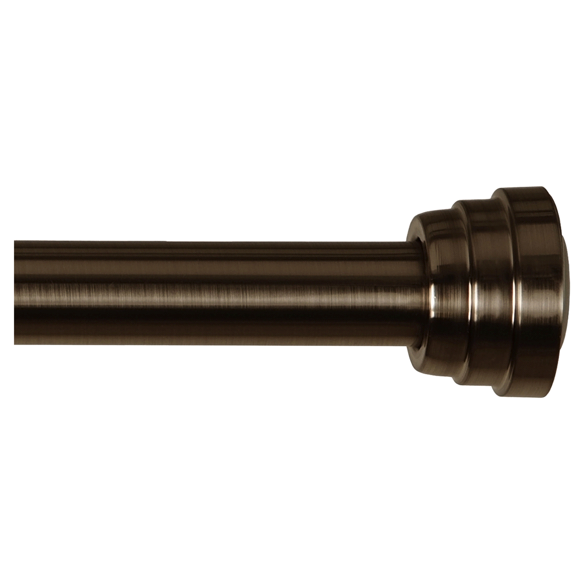 slide 1 of 1, ZENNA HOME Tiered Finial Shower Tension Rod, Oil Rubbed Bronze, 1 ct