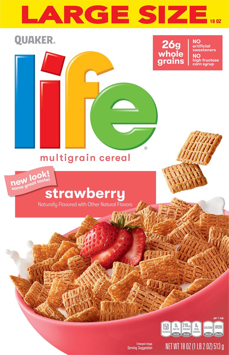 slide 1 of 6, Life Cereal, 18 oz