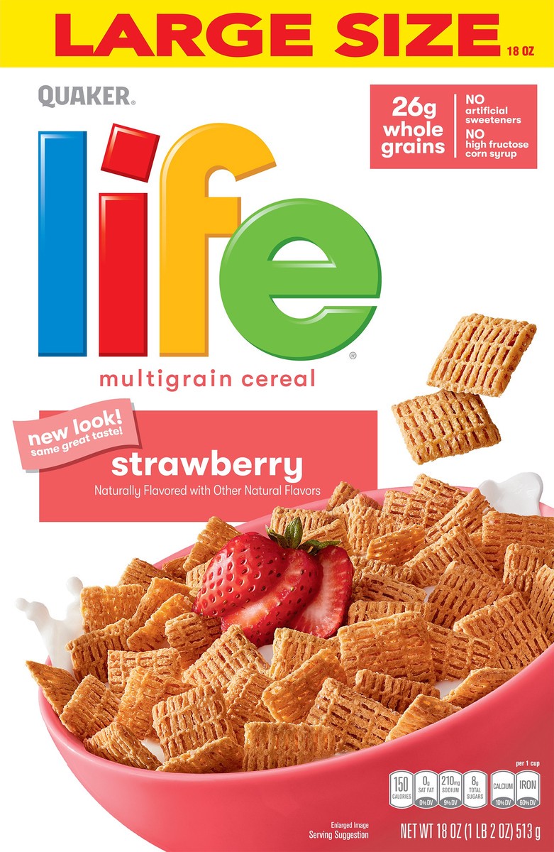 slide 3 of 6, Life Cereal, 18 oz