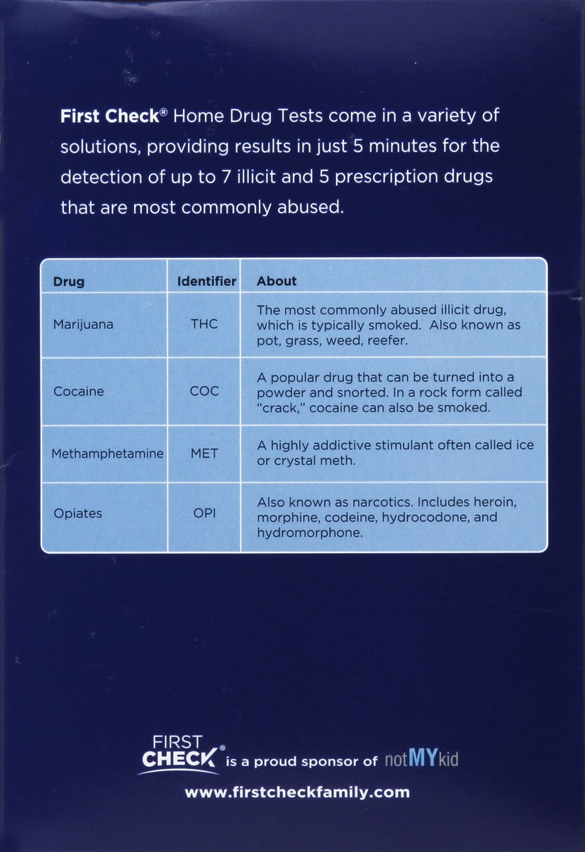 slide 4 of 6, First Check At Home Drug Testing Kit, 1 ct