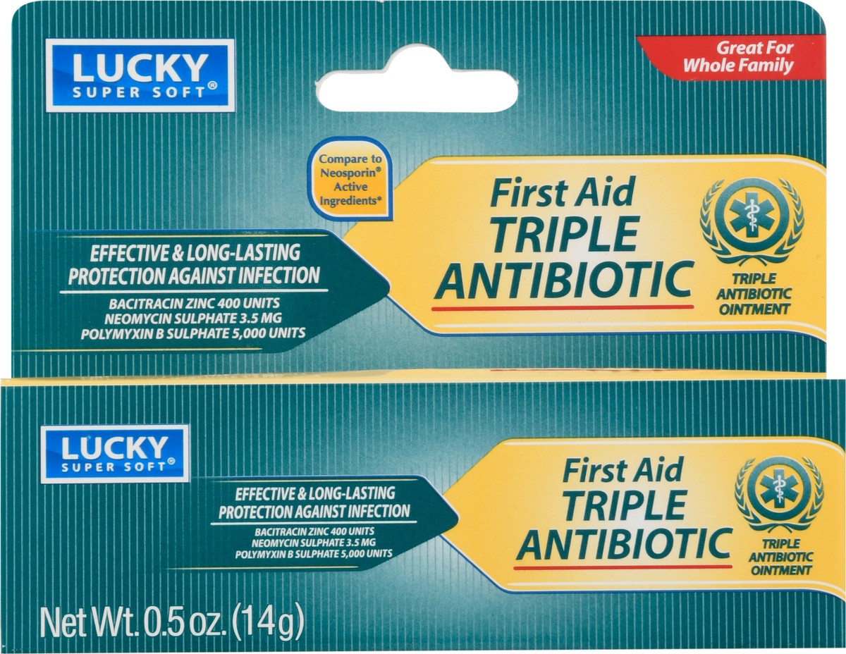 slide 8 of 13, Lucky Super Soft Lucky Ointment Triple Antibiotic, 0.5 oz