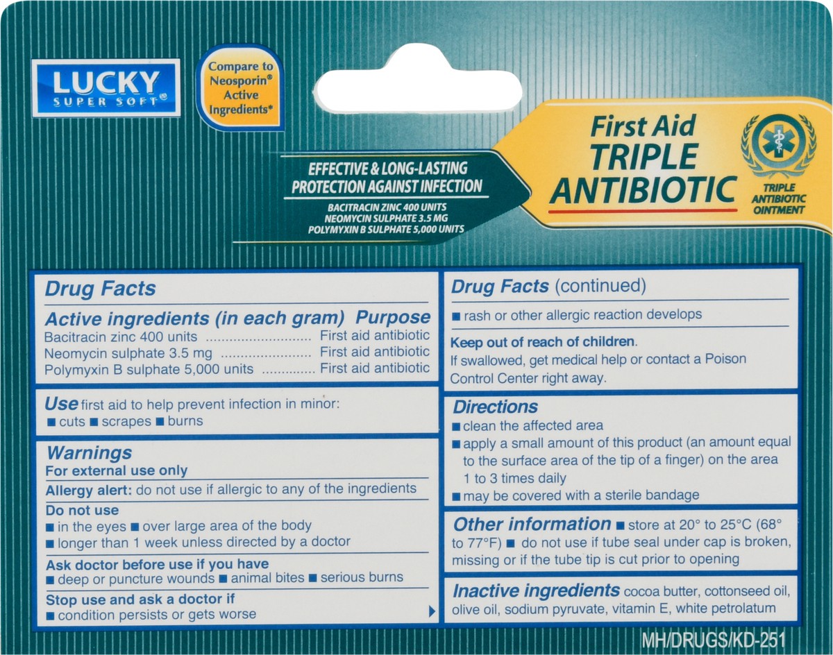 slide 10 of 13, Lucky Super Soft Lucky Ointment Triple Antibiotic, 0.5 oz