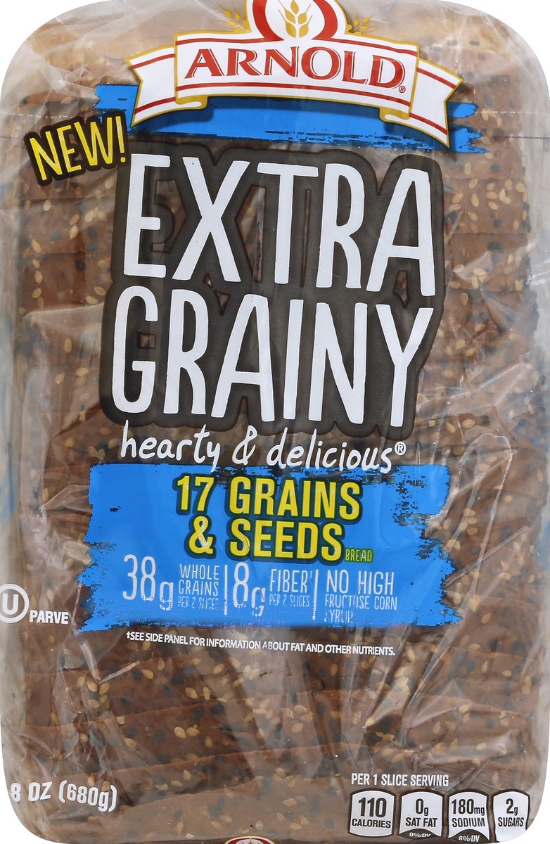 slide 2 of 5, Arnold/Brownberry/Oroweat Extra Grainy 17 Grains & Seeds Bread, 24 oz