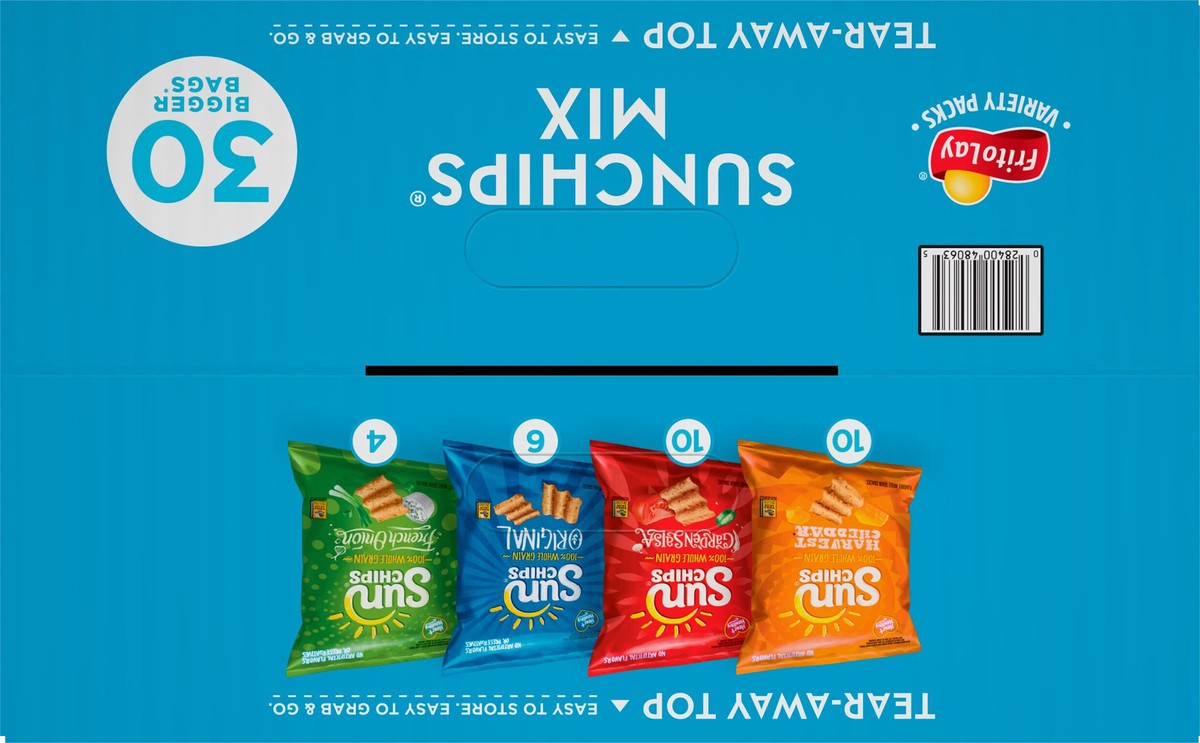 slide 6 of 11, Frito-Lay SunChips Mix Variety Pack - 30 ct, 30 ct