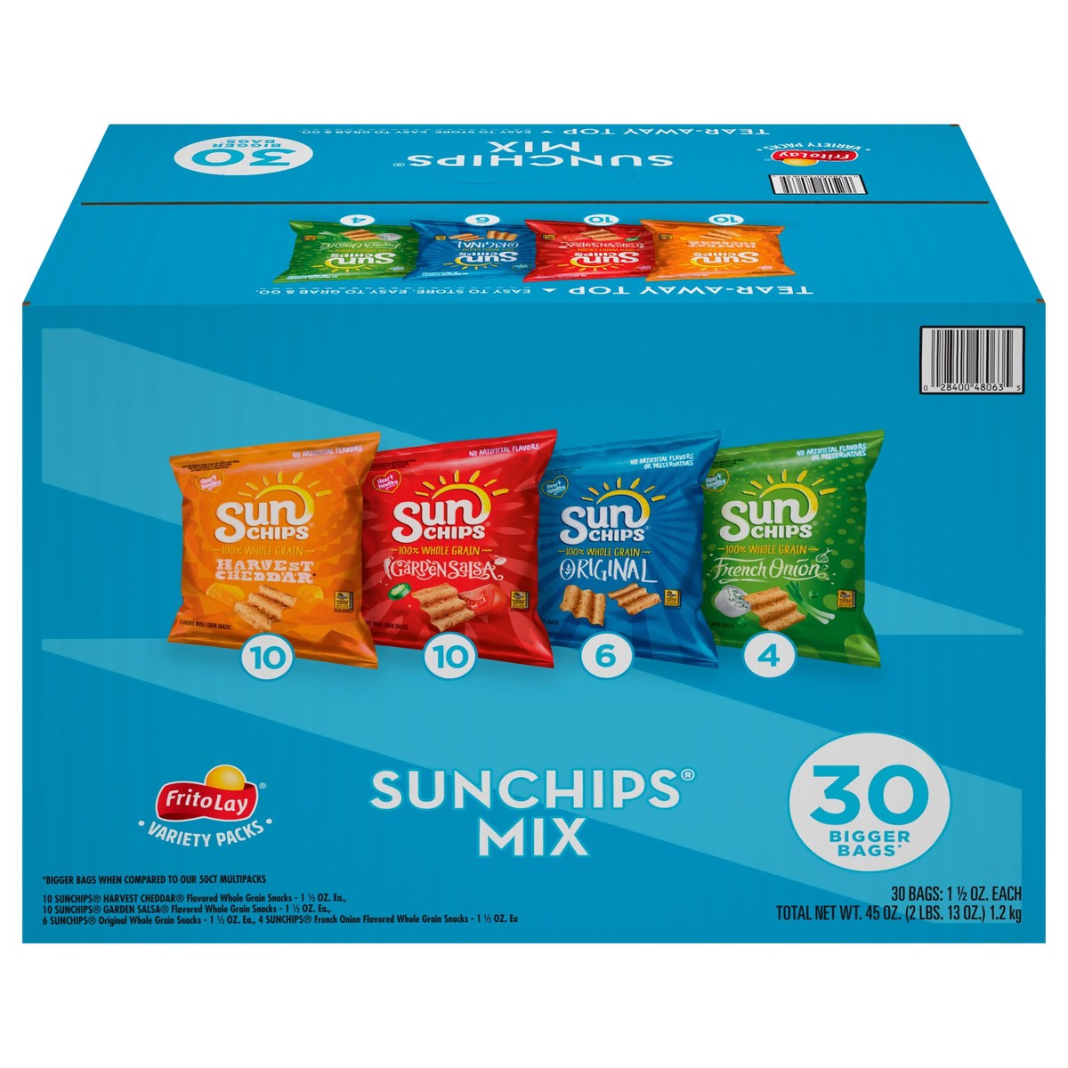 slide 11 of 11, Frito-Lay SunChips Mix Variety Pack - 30 ct, 30 ct