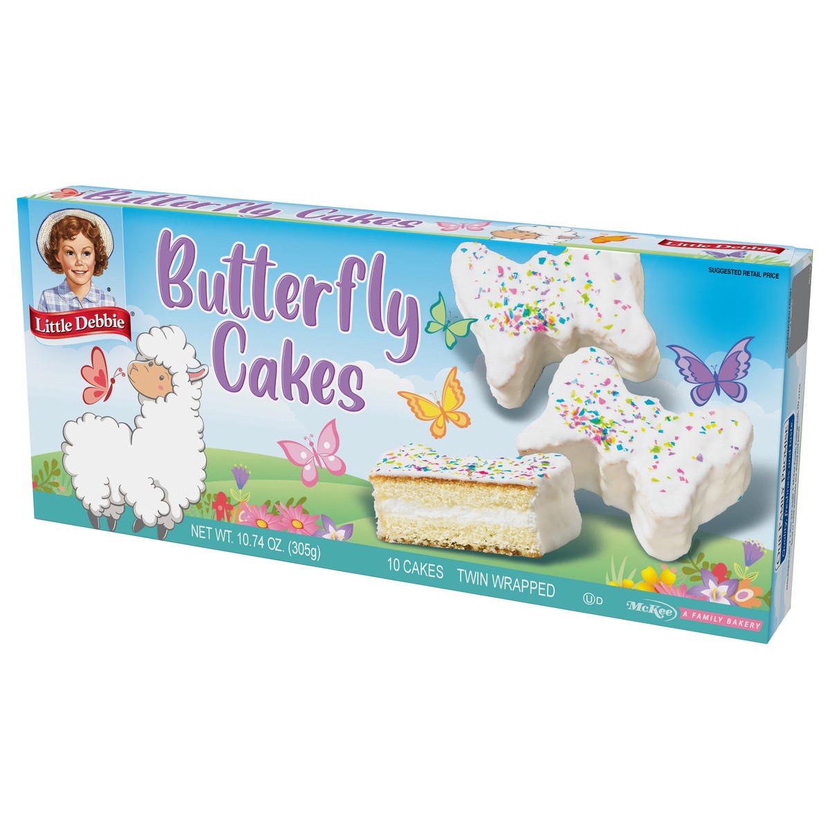 slide 5 of 9, Little Debbie Snack Cakes, Little Debbie Family Pack Butterfly Cakes (vanilla), 10.74 oz