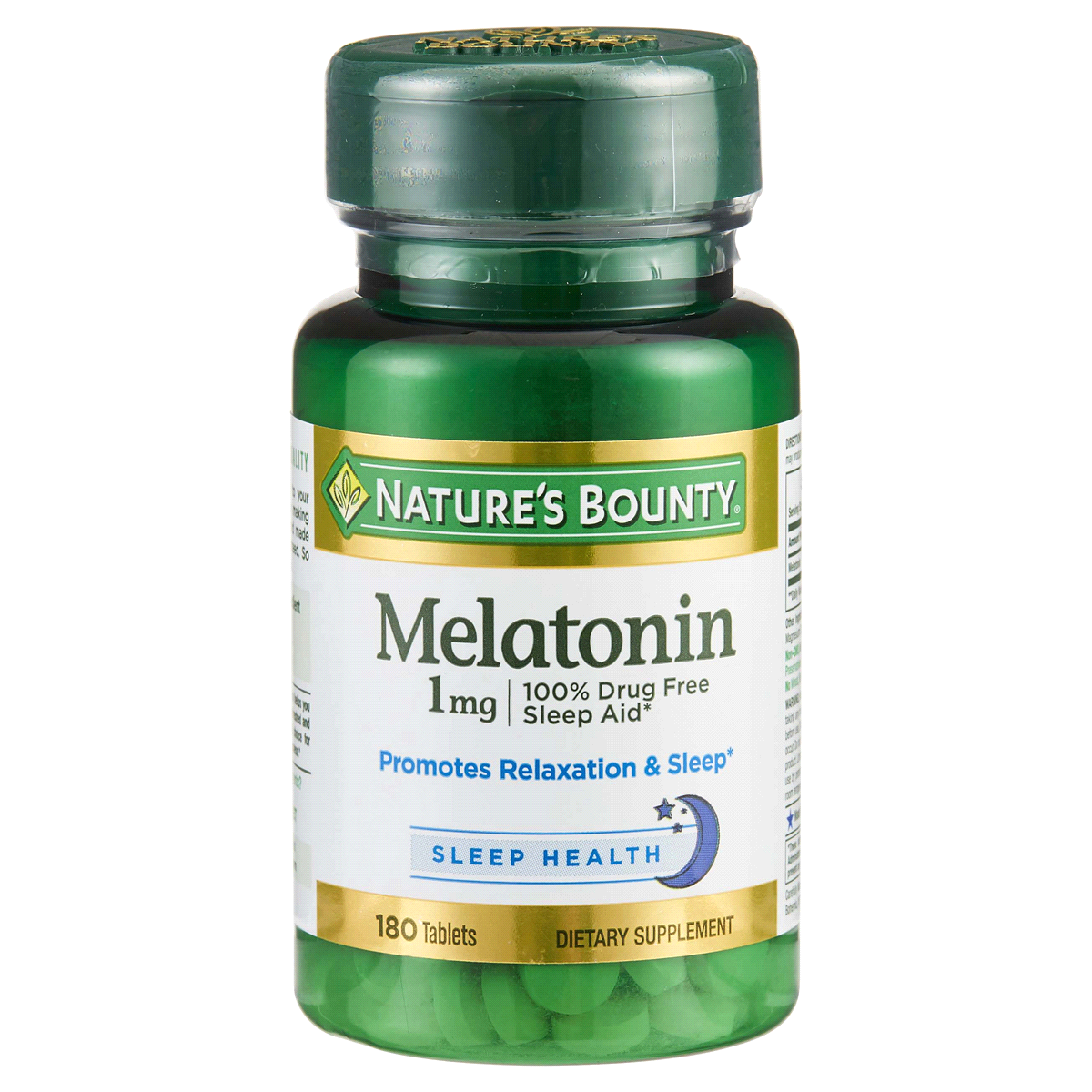 slide 1 of 5, Nature's Bounty Melatonin Tablets 90+, 1mg, 90 ct